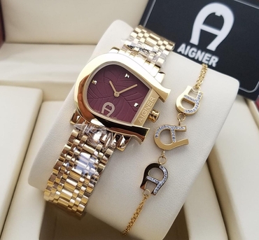 SAR 500 Aigner Women s Watch Set First Copy 50903328