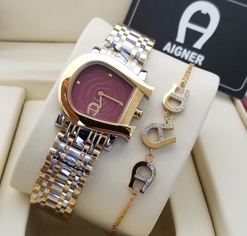 SAR 500 Aigner Women s Watch Set First Copy 50903328