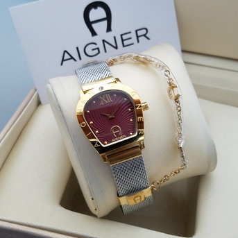 SAR 480 Aigner Women s Watch Set First Copy 50910007