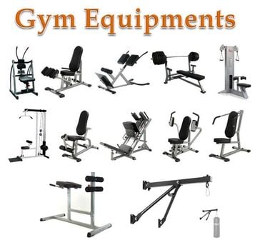 gym equipment list of names