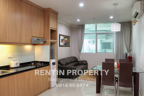 USD 1300/month, Furnished, 2 BR, 83 Sq. Meter, For Rent Apartment Sahid Sudirman 2+1 Bedrooms Low Floor Furnished