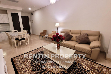 IDR 33500000/month, Furnished, 3 BR, 122 Sq. Meter, For Rent Apartment Sudirman Suites 3+1 Bedrooms Low Floor Furnished