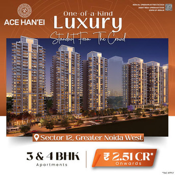 INR 25100000, 3 BR, 2200 Sq. Feet, ACE Hanei Redefining Luxury Living In Sector 12 Greater Noida West