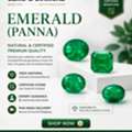 INR 28840, Buy Precious Stones Online | Certified Natural Emerald (Panna) Stone
